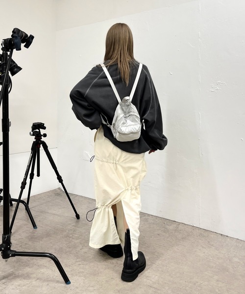 WHO'S WHO gallery（フーズフーギャラリー）の「【SLOPPY/スロッピー】ミニミニリュック（バックパック/リュック・レディース・ブラック/ライトグレー/オフホワイト/ミント/シルバー/ブラック系その他・FREE）」の14枚目の写真