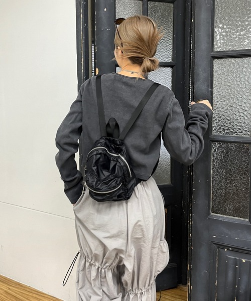 WHO'S WHO gallery（フーズフーギャラリー）の「【SLOPPY/スロッピー】ミニミニリュック（バックパック/リュック・レディース・ブラック/ライトグレー/オフホワイト/ミント/シルバー/ブラック系その他・FREE）」の10枚目の写真