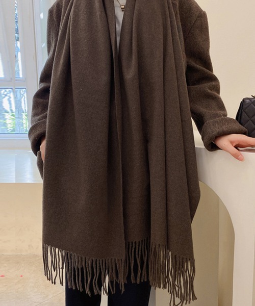 Miniministore(ミニミニストア)の「【新色追加】ストール 大判 マフラー カシミヤタッチ(マフラー・レディース・ブルー/グレー/ライトブラウン/ローズ/ブラック/アイボリー/ピンクベージュ/ベビーピンク/ダークブラウン/ピンク/キャメル/ライトグレー/レッド/ベージュ/ダークベージュ/ダークグレー/パープル/イエロー/ミント/モカ/テラコッタ・FREE)」の7枚目の写真