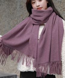 Miniministore（ミニミニストア）の「ストール 大判 マフラー カシミヤタッチ（マフラー・パープル系）」