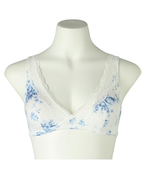 【セール】キッドブルー -２４ブラッサムＰｔ -フックアイソフトブラジャー(ノンワイヤー) -KIWA321 -kidblue（ブラジャー）｜KID BLUE（キッドブルー）