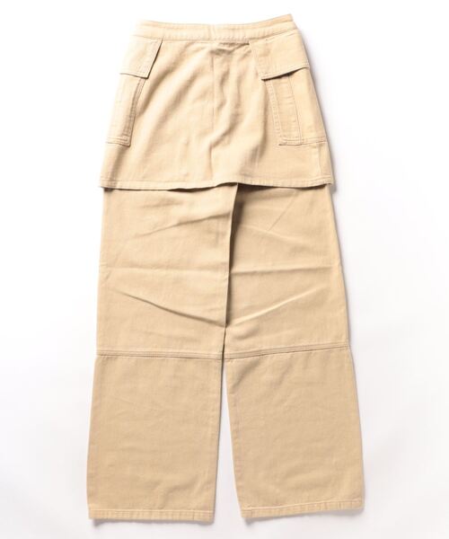 3.3 Field Trip （3.3フィールドトリップ）の「3.3 Field Trip／スカート SET パンツ /レイヤード/3WAY/ラップ/取り外し可能/2994159（デニムパンツ・レディース・ベージュ/ブラック/カーキ・MEDIUM/LARGE）」の4枚目の写真