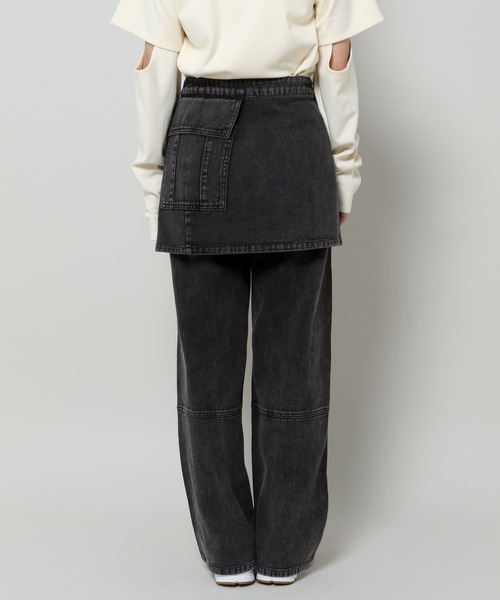 3.3 Field Trip （3.3フィールドトリップ）の「3.3 Field Trip／スカート SET パンツ /レイヤード/3WAY/ラップ/取り外し可能/2994159（デニムパンツ・レディース・ベージュ/ブラック/カーキ・MEDIUM/LARGE）」の22枚目の写真