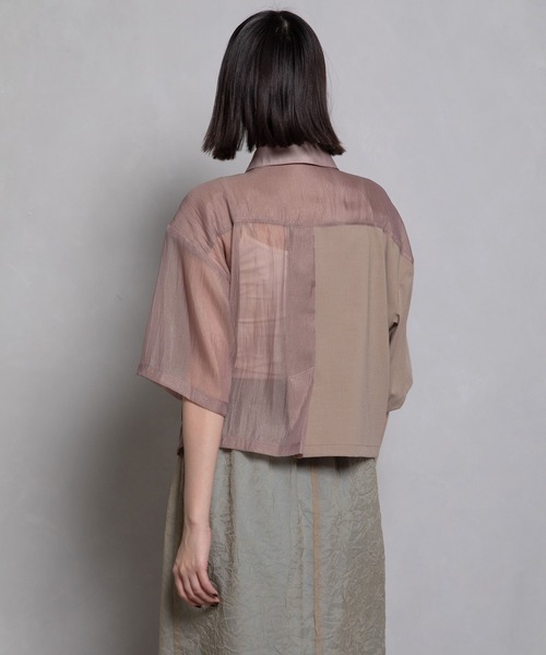 MARECHAL TERRE(マルシャルテル)の「シアーシャツ(シャツ/ブラウス・レディース・ホワイト/ブラック/グレー系その他/カーキ・MEDIUM)」の18枚目の写真