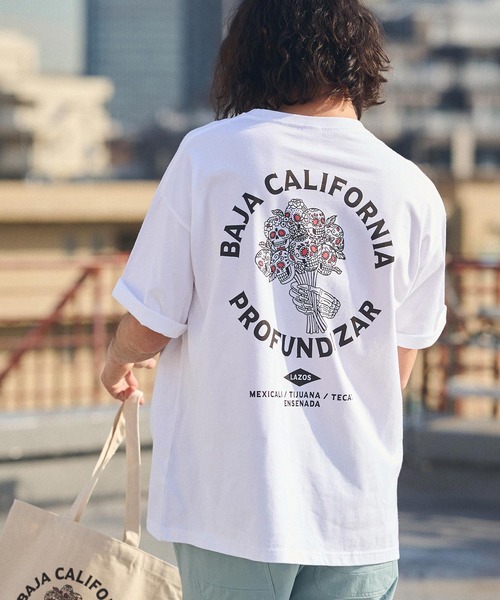 CAMBIO（カンビオ）の「mt8933- ビッグシルエットプリントTシャツ（BAJA CALFORNIA）（Tシャツ/カットソー・メンズ・グレー/ホワイト/ブルー系その他・S/M/L/XL）」の10枚目の写真