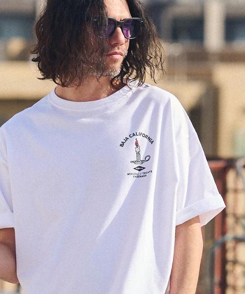 mt8933- ビッグシルエットプリントTシャツ（BAJA CALFORNIA）（Tシャツ