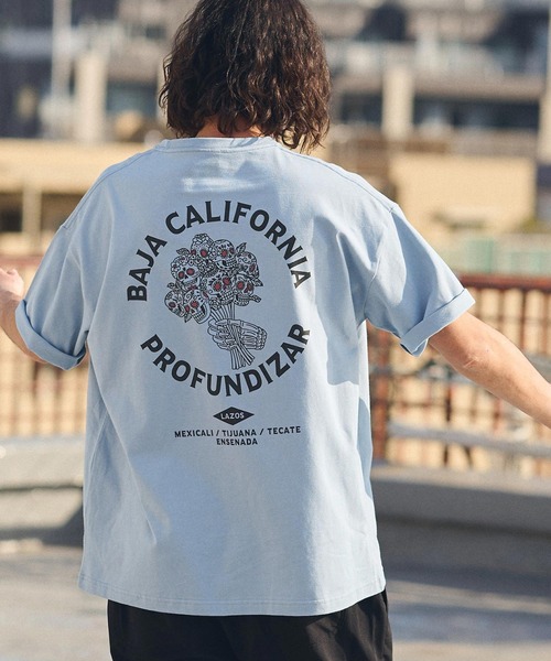 CAMBIO（カンビオ）の「mt8933- ビッグシルエットプリントTシャツ（BAJA CALFORNIA）（Tシャツ/カットソー・メンズ・グレー/ホワイト/ブルー系その他・S/M/L/XL）」の15枚目の写真