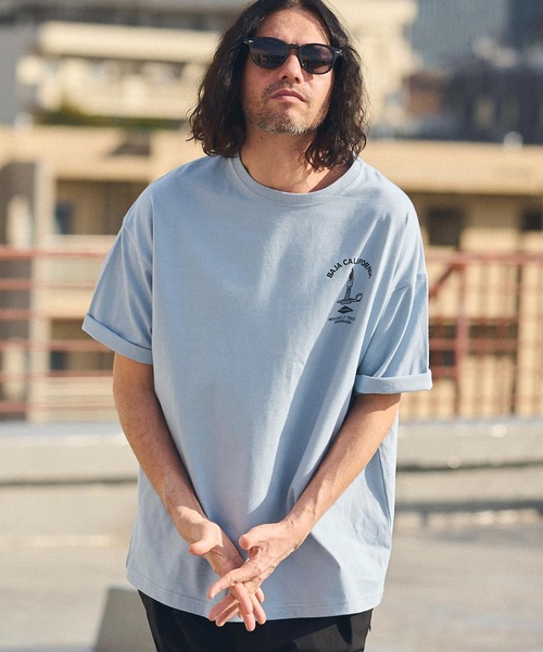 CAMBIO（カンビオ）の「mt8933- ビッグシルエットプリントTシャツ（BAJA CALFORNIA）（Tシャツ/カットソー・メンズ・グレー/ホワイト/ブルー系その他・S/M/L/XL）」の17枚目の写真