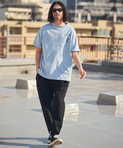 CAMBIO（カンビオ）の「mt8933- ビッグシルエットプリントTシャツ（BAJA CALFORNIA）（Tシャツ/カットソー・メンズ・グレー/ホワイト/ブルー系その他・S/M/L/XL）」の19枚目の写真