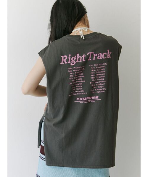 jouetie(ジュエティ)の「ヴィンテージグラフィックノースリーブTシャツ(Tシャツ/カットソー・レディース・ブラック/アイボリー/ブルー・MEDIUM)」の11枚目の写真