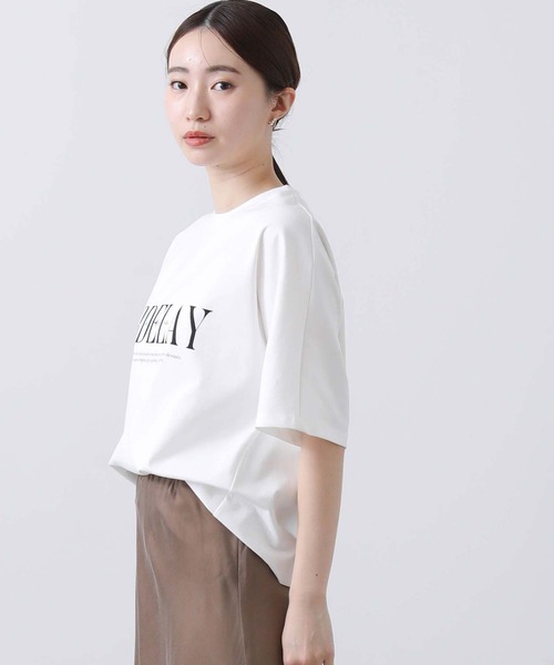 Gready Brilliant(グレディブリリアン)の「ARDELAYロゴTシャツ(Tシャツ/カットソー・レディース・オフホワイト/モカ・38)」の8枚目の写真