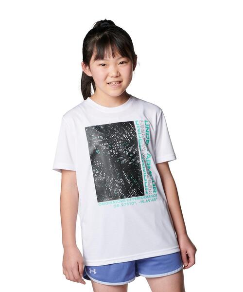 UNDER ARMOUR（アンダーアーマー）の「UAスピードストライド グラフィック ショートスリーブTシャツ（トレーニング/KIDS）（Tシャツ/カットソー・キッズ・ホワイト・140cm/150cm/160cm/120cm/130cm）」の1枚目の写真