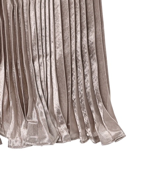 Narcissus（ナルシス）の「メタリックプリーツスカート（スカート・レディース・ベージュ/ブラック・FREE）」の6枚目の写真