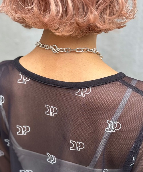 CIAOPANIC(チャオパニック)の「CP総柄ロゴシアーTEE(Tシャツ/カットソー・レディース・グレー/ブラック/ホワイト・FREE)」の18枚目の写真