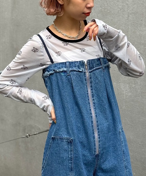 CIAOPANIC(チャオパニック)の「CP総柄ロゴシアーTEE(Tシャツ/カットソー・レディース・グレー/ブラック/ホワイト・FREE)」の17枚目の写真