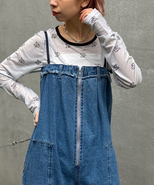 CIAOPANIC(チャオパニック)の「CP総柄ロゴシアーTEE(Tシャツ/カットソー・レディース・グレー/ブラック/ホワイト・FREE)」の15枚目の写真