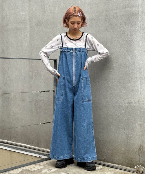 CIAOPANIC(チャオパニック)の「CP総柄ロゴシアーTEE(Tシャツ/カットソー・レディース・グレー/ブラック/ホワイト・FREE)」の10枚目の写真