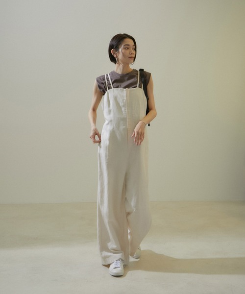 SALON adam et rope'（サロン アダム エ ロペ）の「プリマベールショルダータックノースリーブプルオーバー［UVケア・洗える］（Tシャツ/カットソー・レディース・ホワイト/チャコールグレー/ブラック/ピンク・FREE）」の7枚目の写真