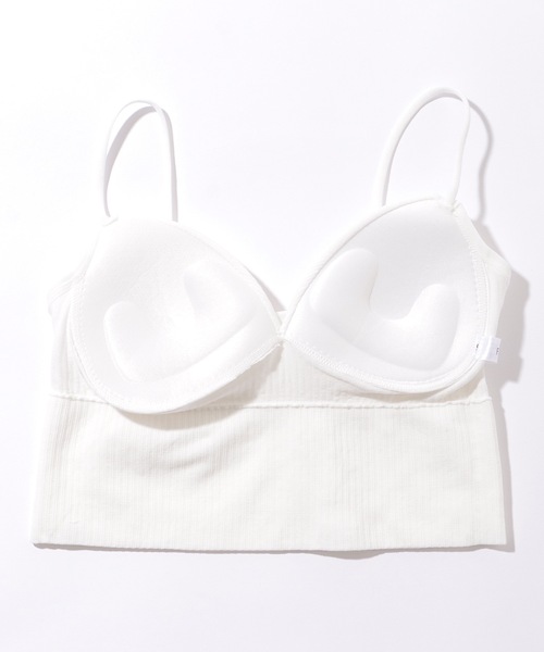 Lace Ladies（レースレディース）の「Vネック クロップド リブ カップ付き キャミソール（キャミソール・レディース・ブラック/グリーン/ホワイト/モカ・FREE）」の15枚目の写真