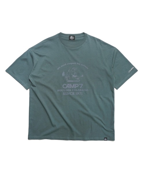 CAMP7(キャンプセブン)の「CAMP7 PRINT TEE(Tシャツ/カットソー・メンズ・グリーン/ホワイト/モカ・LARGE/MEDIUM/X-LARGE)」の3枚目の写真