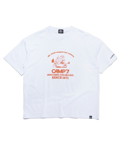 CAMP7(キャンプセブン)の「CAMP7 PRINT TEE(Tシャツ/カットソー・メンズ・グリーン/ホワイト/モカ・LARGE/MEDIUM/X-LARGE)」の7枚目の写真