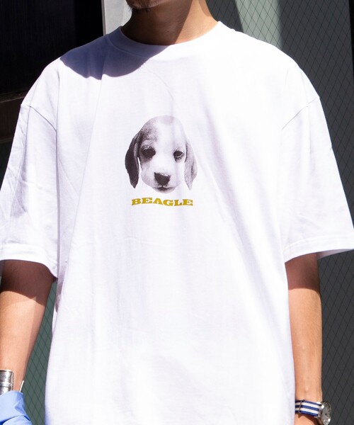 GLOSTER(グロスター)の「【新柄追加】【GLOSTER/グロスター】DOG&CAT 犬猫プリントTシャツ(Tシャツ/カットソー・メンズ・ホワイト系その他2/ホワイト系その他7/ホワイト系その他3/ホワイト系その他/ホワイト系その他6/ホワイト系その他5/ホワイト系その他4/その他・S/L/M)」の8枚目の写真
