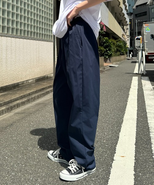 ILL'S（イルズ）の「ワイドテーパード リラックスイージー カラーシェフパンツ ワークパンツ（チノパンツ・メンズ・ワイン/グリーン/ブルー/イエロー/ホワイト/ブラック/ネイビー/ベージュ/パープル/カーキ/ブラウン・S/M/L/XL）」の7枚目の写真