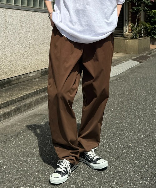 ILL'S（イルズ）の「ワイドテーパード リラックスイージー カラーシェフパンツ ワークパンツ（チノパンツ・メンズ・ワイン/グリーン/ブルー/イエロー/ホワイト/ブラック/ネイビー/ベージュ/パープル/カーキ/ブラウン・S/M/L/XL）」の3枚目の写真