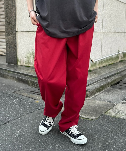 ILL'S（イルズ）の「ワイドテーパード リラックスイージー カラーシェフパンツ ワークパンツ（チノパンツ・メンズ・ワイン/グリーン/ブルー/イエロー/ホワイト/ブラック/ネイビー/ベージュ/パープル/カーキ/ブラウン・S/M/L/XL）」の11枚目の写真