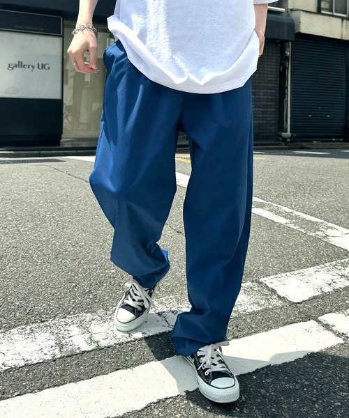 ILL'S（イルズ）の「ワイドテーパード リラックスイージー カラーシェフパンツ ワークパンツ（チノパンツ・メンズ・ワイン/グリーン/ブルー/イエロー/ホワイト/ブラック/ネイビー/ベージュ/パープル/カーキ/ブラウン・S/M/L/XL）」の8枚目の写真