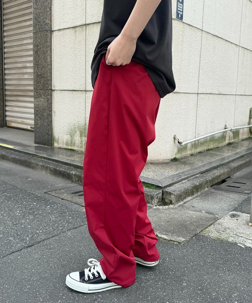 ILL'S（イルズ）の「ワイドテーパード リラックスイージー カラーシェフパンツ ワークパンツ（チノパンツ・メンズ・ワイン/グリーン/ブルー/イエロー/ホワイト/ブラック/ネイビー/ベージュ/パープル/カーキ/ブラウン・S/M/L/XL）」の13枚目の写真