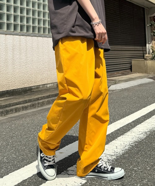 ILL'S（イルズ）の「ワイドテーパード リラックスイージー カラーシェフパンツ ワークパンツ（チノパンツ・メンズ・ワイン/グリーン/ブルー/イエロー/ホワイト/ブラック/ネイビー/ベージュ/パープル/カーキ/ブラウン・S/M/L/XL）」の18枚目の写真