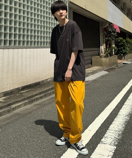 ILL'S（イルズ）の「ワイドテーパード リラックスイージー カラーシェフパンツ ワークパンツ（チノパンツ・メンズ・ワイン/グリーン/ブルー/イエロー/ホワイト/ブラック/ネイビー/ベージュ/パープル/カーキ/ブラウン・S/M/L/XL）」の15枚目の写真