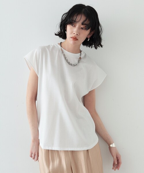 GALLEST(ギャレスト)の「◆2WAYラッフルカットソー(Tシャツ/カットソー・レディース・ホワイト/ブラウン系その他/ブラック・38)」の12枚目の写真