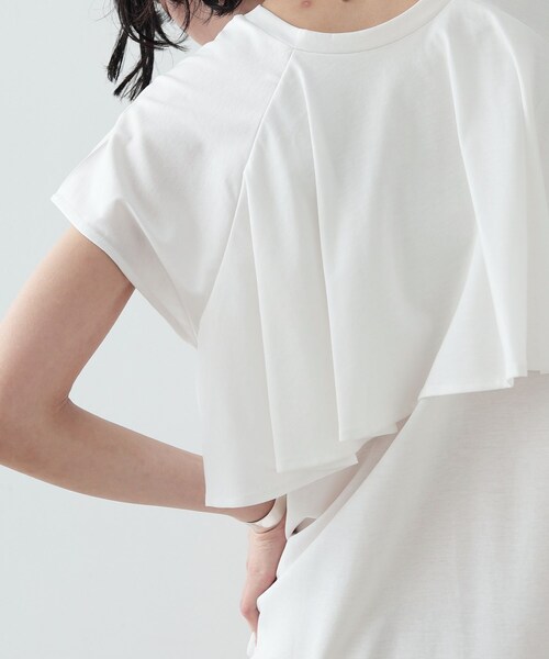 GALLEST(ギャレスト)の「◆2WAYラッフルカットソー(Tシャツ/カットソー・レディース・ホワイト/ブラウン系その他/ブラック・38)」の13枚目の写真