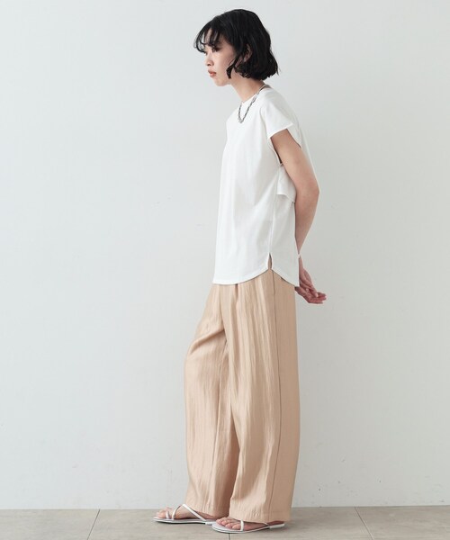 GALLEST(ギャレスト)の「◆2WAYラッフルカットソー(Tシャツ/カットソー・レディース・ホワイト/ブラウン系その他/ブラック・38)」の15枚目の写真