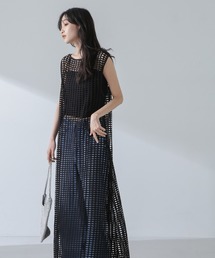RITA ROW(^E)RITA ROW/Crochet straight long dress(s[X)
