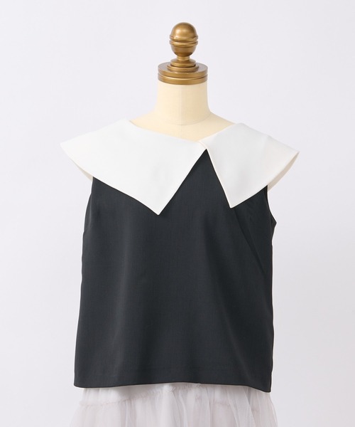 La boutique BonBon（ラブティックボンボン）の「白衿ブラウス（シャツ/ブラウス・レディース・ライトグレー/ブラック・FREE）」の17枚目の写真