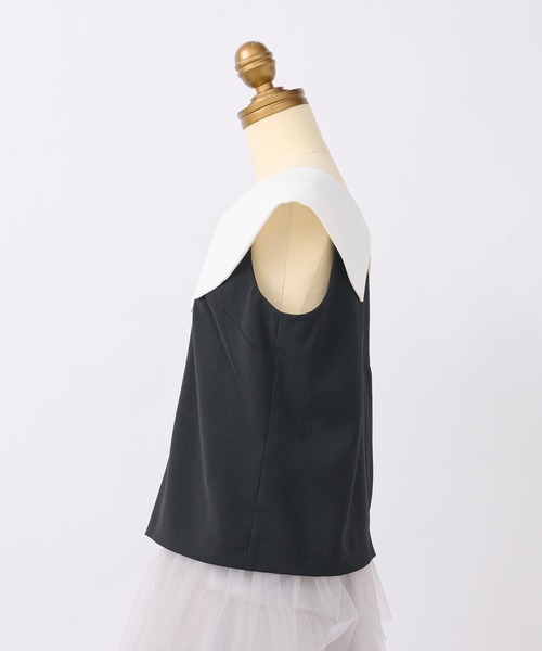 La boutique BonBon（ラブティックボンボン）の「白衿ブラウス（シャツ/ブラウス・レディース・ライトグレー/ブラック・FREE）」の16枚目の写真