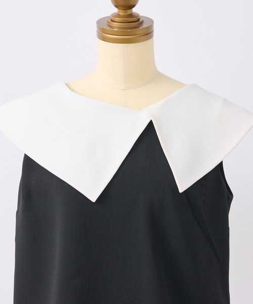 La boutique BonBon（ラブティックボンボン）の「白衿ブラウス（シャツ/ブラウス・レディース・ライトグレー/ブラック・FREE）」の14枚目の写真