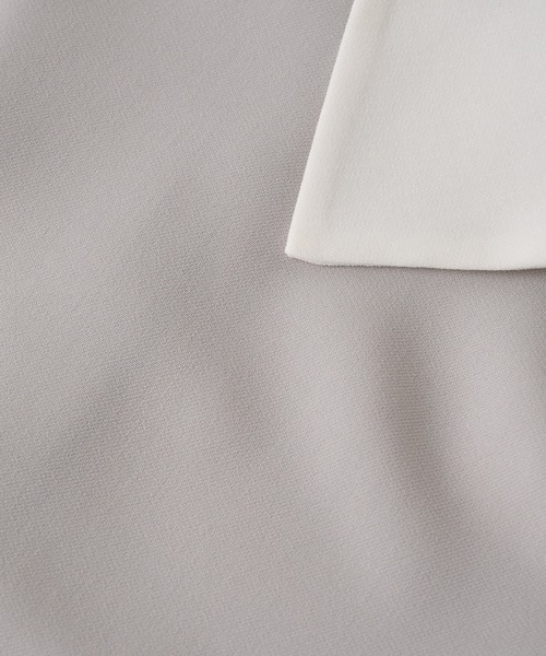 La boutique BonBon（ラブティックボンボン）の「白衿ブラウス（シャツ/ブラウス・レディース・ライトグレー/ブラック・FREE）」の9枚目の写真