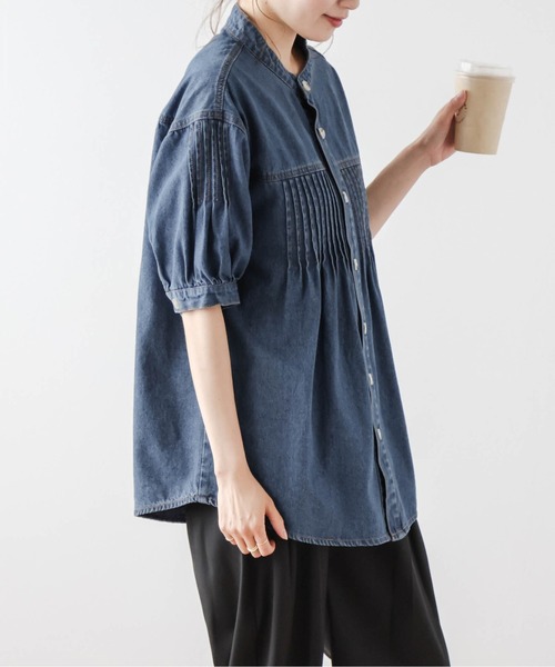 La-gemme(ラジェム)の「ピンタックデニムシャツ(シャツ/ブラウス・レディース・ブルー/ブラック・フリー)」の8枚目の写真