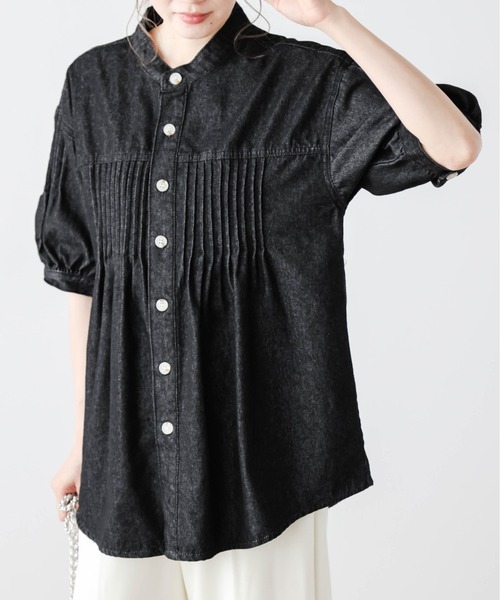 La-gemme(ラジェム)の「ピンタックデニムシャツ(シャツ/ブラウス・レディース・ブルー/ブラック・フリー)」の15枚目の写真