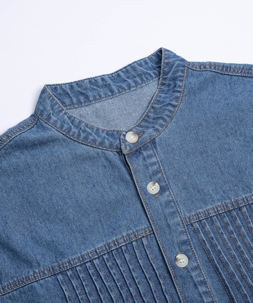 La-gemme(ラジェム)の「ピンタックデニムシャツ(シャツ/ブラウス・レディース・ブルー/ブラック・フリー)」の17枚目の写真