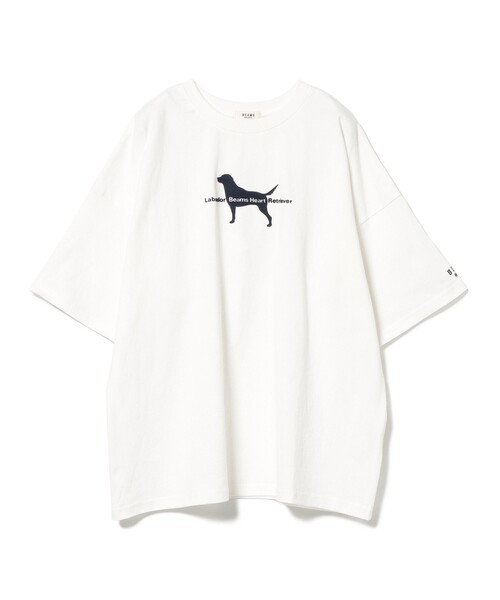 Labrador Retriever(ラブラドールリトリーバー)の「BEAMS HEART / Labrador Retriever フロッキープリント ドッグ Tシャツ(Tシャツ/カットソー・レディース・チャコールグレー/オフホワイト・FREE)」の16枚目の写真