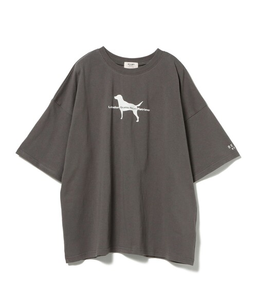 Labrador Retriever(ラブラドールリトリーバー)の「BEAMS HEART / Labrador Retriever フロッキープリント ドッグ Tシャツ(Tシャツ/カットソー・レディース・チャコールグレー/オフホワイト・FREE)」の18枚目の写真
