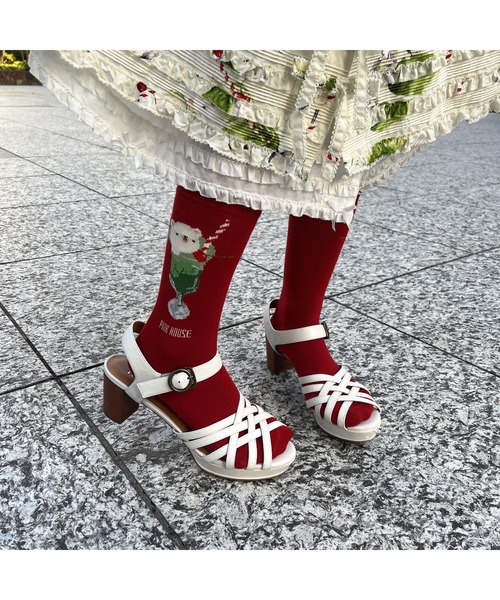 PINK HOUSE（ピンクハウス）の「クリームソーダ柄ソックス（ソックス/靴下・レディース・レッド/ブラック/アイボリー/ミント/ライトイエロー・フリー）」の5枚目の写真