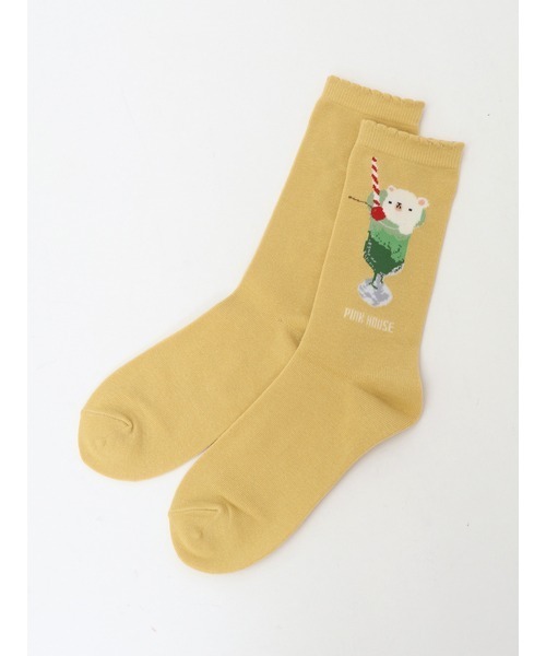 PINK HOUSE（ピンクハウス）の「クリームソーダ柄ソックス（ソックス/靴下・レディース・レッド/ブラック/アイボリー/ミント/ライトイエロー・フリー）」の11枚目の写真