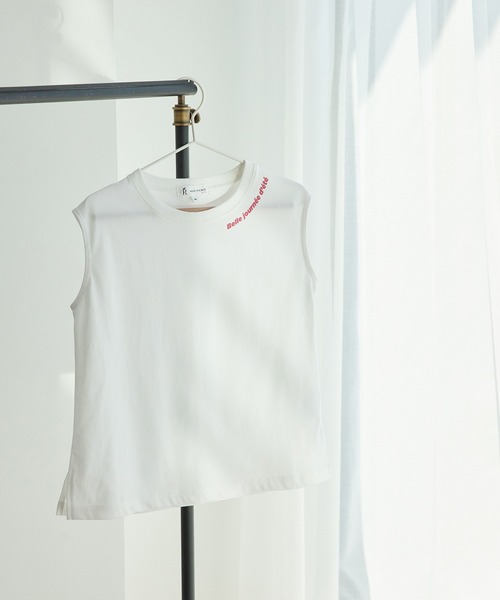 ROPE' PICNIC(ロペピクニック)の「【KIDS】UNISEXゆるっとタンクトップ/接触冷感(Tシャツ/カットソー・キッズ・チャコールグレー/オフホワイト/ピンク・L/M/S)」の2枚目の写真