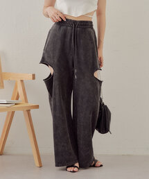 Chico | 【WEB限定サイズあり】サイドスリットピグメントスウェットパンツ(スウェットパンツ)